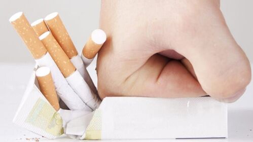 Stopping smoking suddenly, causes disruption in body functions
