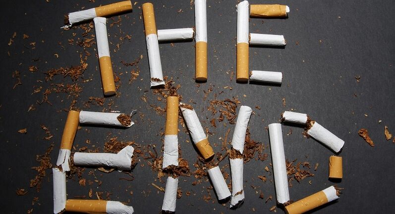 cigarettes are damaged and as a result of smoking cessation